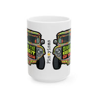 Give Me the Benefit of the Daw Jeepney White Mug