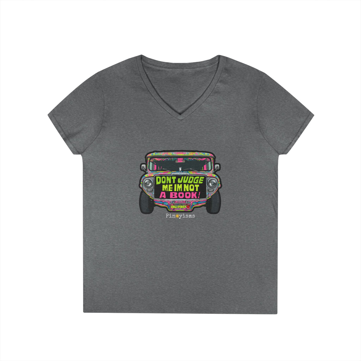 Don't Judge Me I'm Not A Book Jeepney V-Neck Shirt