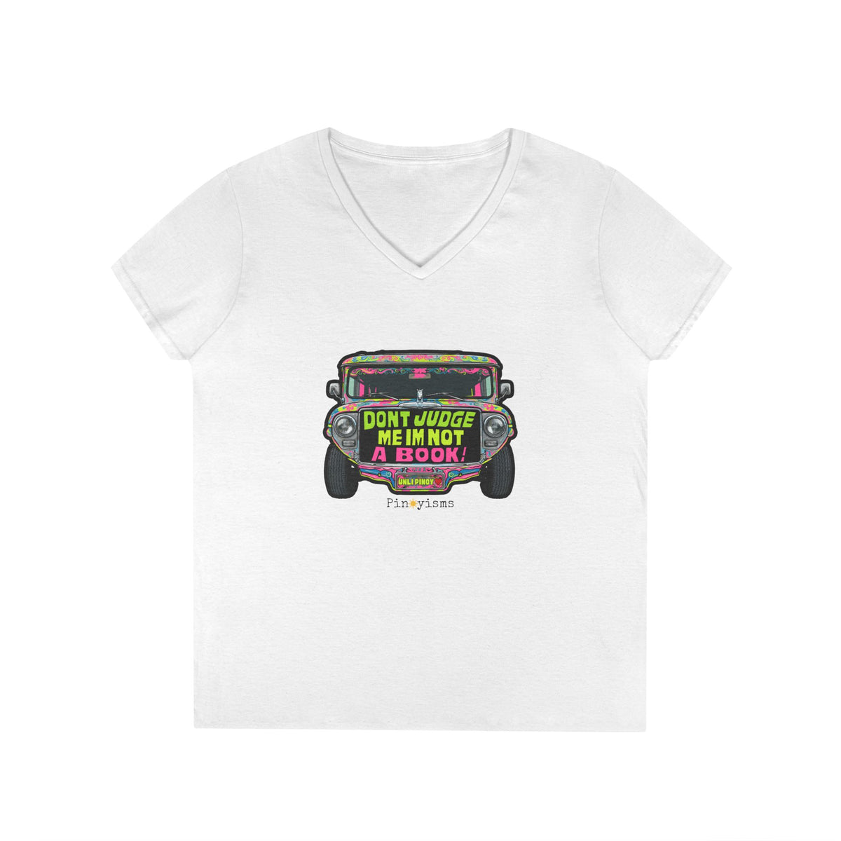 Don't Judge Me I'm Not A Book Jeepney V-Neck Shirt