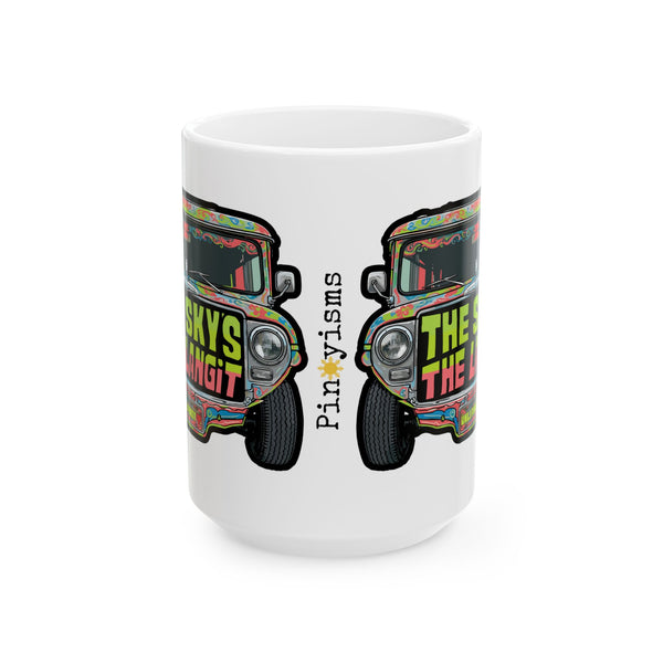 The Sky's the Langit Jeepney White Mug
