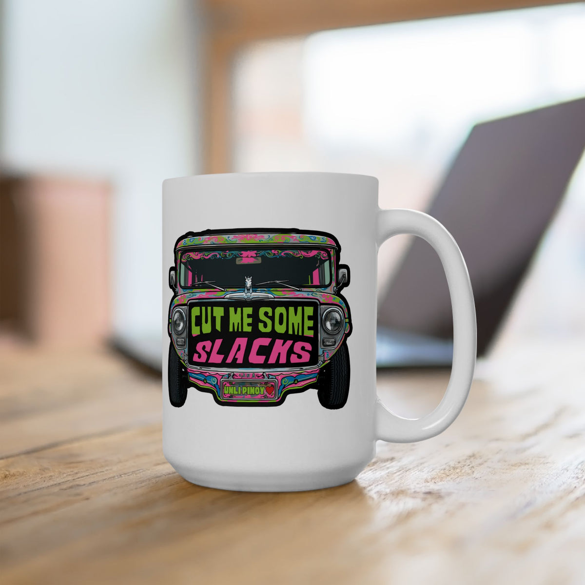 Cut Me Some Slacks Jeepney White Mug