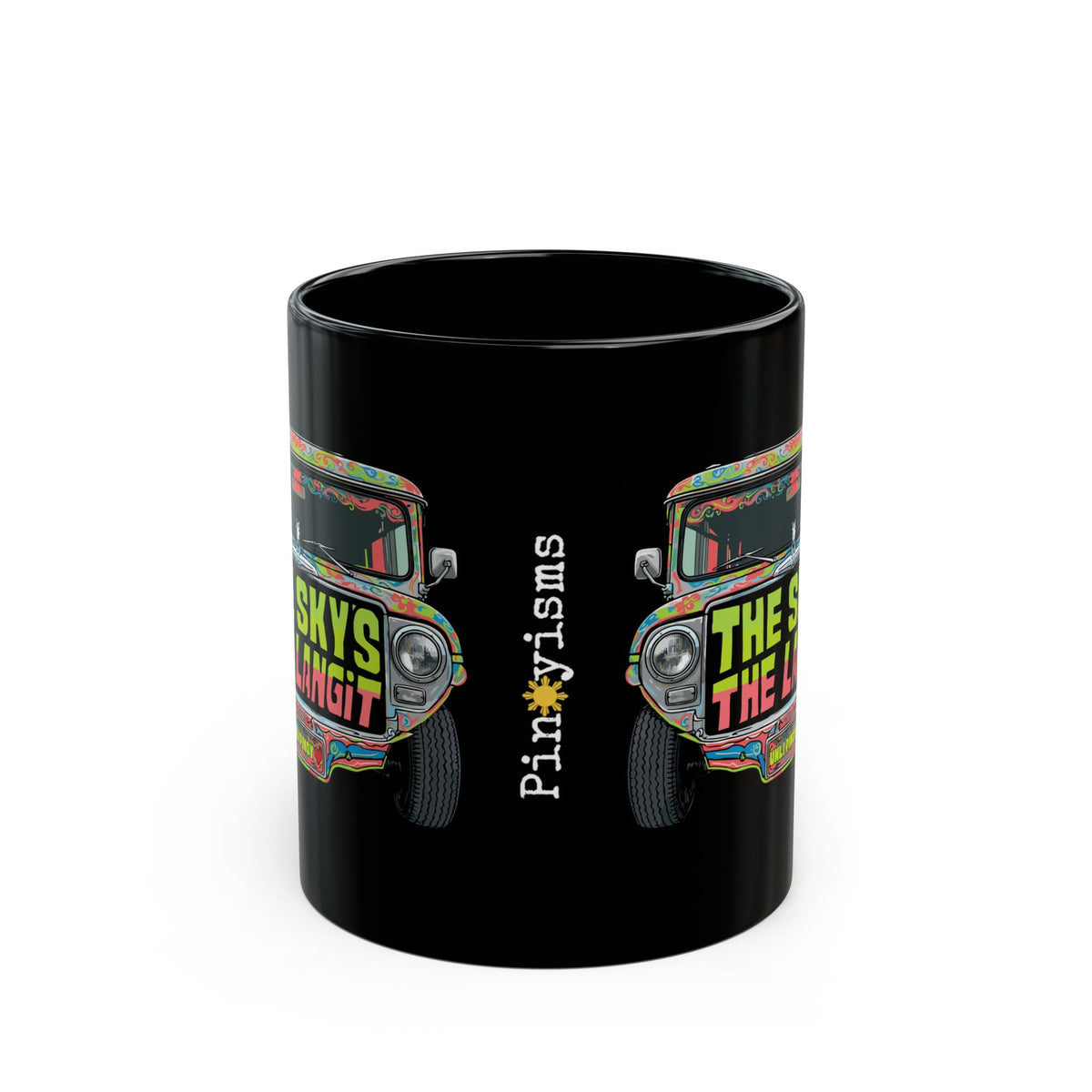The Sky's the Langit Jeepney Black Mug
