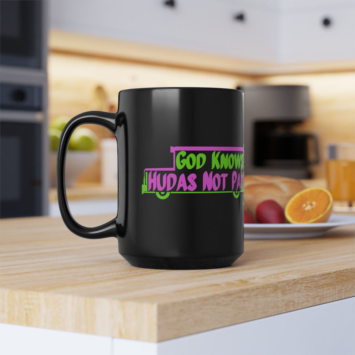 God Knows Judas Not Pay Black Mug