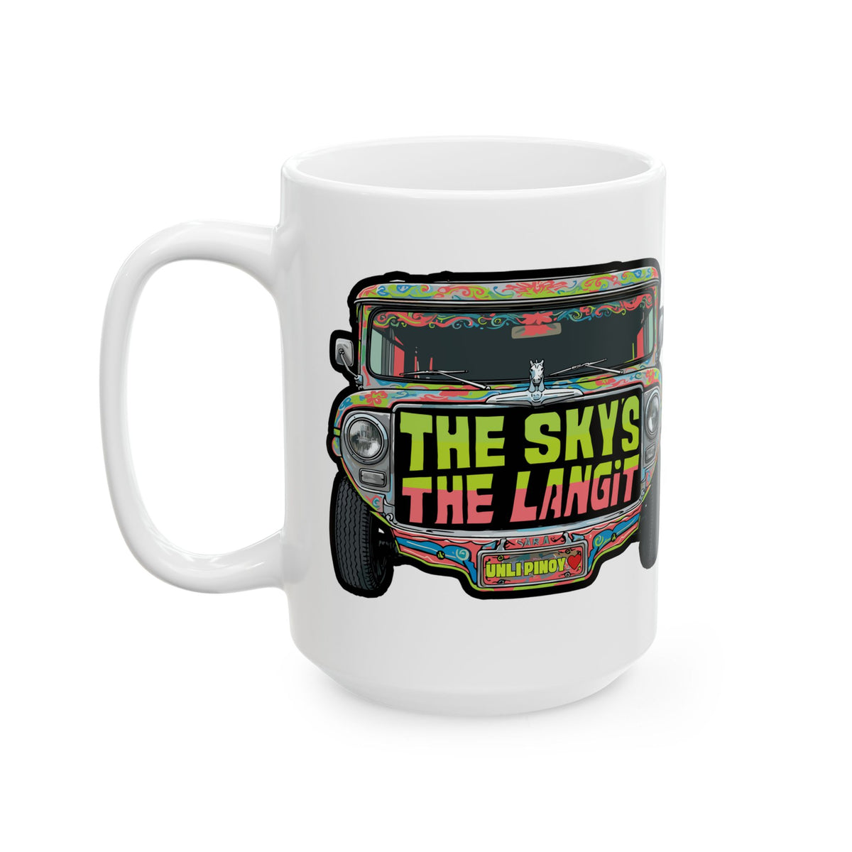 The Sky's the Langit Jeepney White Mug