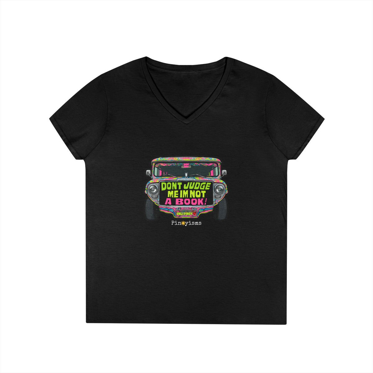 Don't Judge Me I'm Not A Book Jeepney V-Neck Shirt
