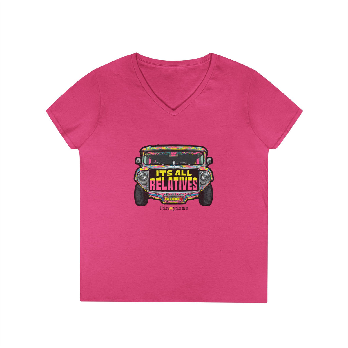 It's All Relatives Jeepney V-neck Shirt