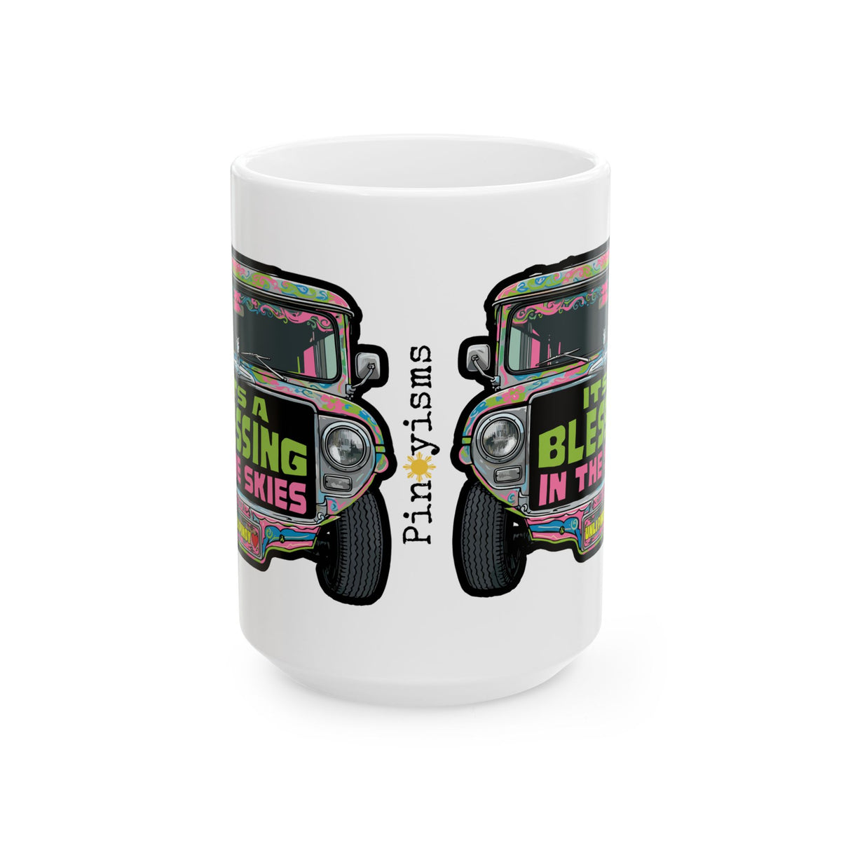 It's a Blessing in the Skies Jeepney White Mug