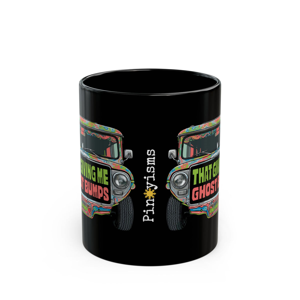 That Gives Me Ghost Bumps Jeepney Black Mug