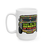 Give Me the Benefit of the Daw Jeepney White Mug