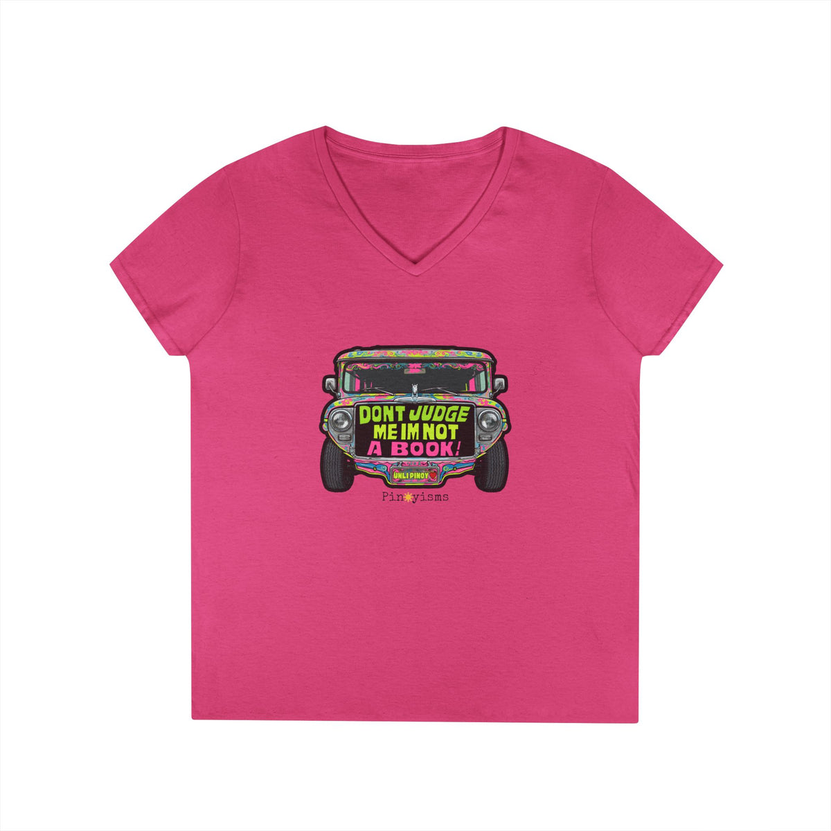 Don't Judge Me I'm Not A Book Jeepney V-Neck Shirt