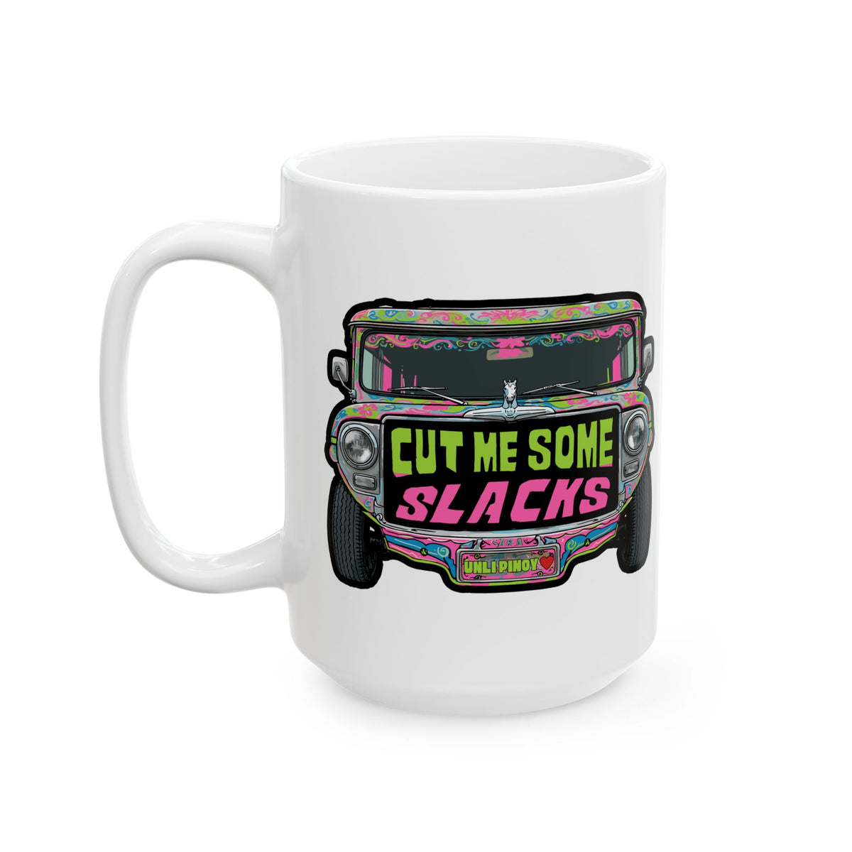 Cut Me Some Slacks Jeepney White Mug