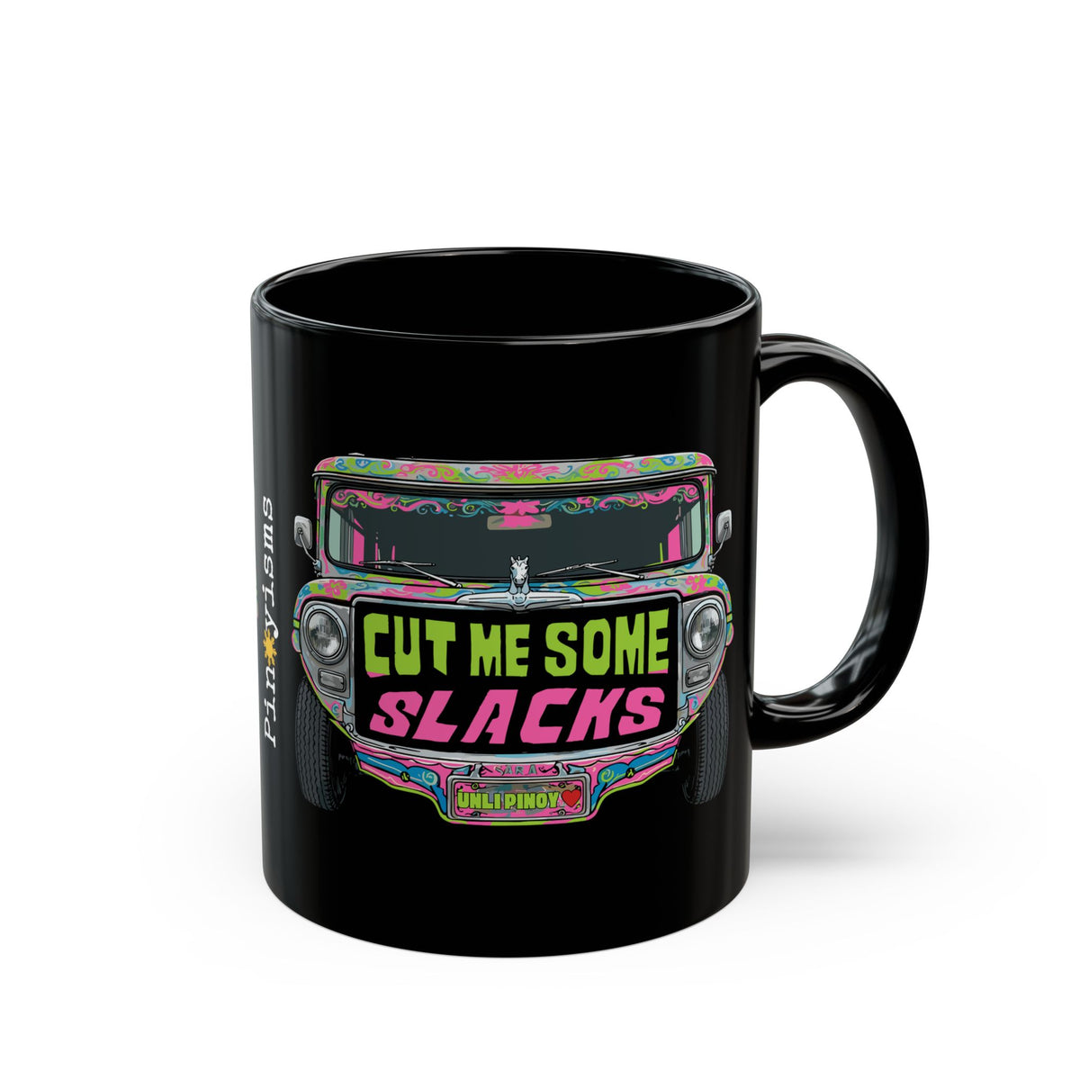 Cut Me Some Slacks Jeepney Black Mug