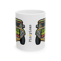 Give Me the Benefit of the Daw Jeepney White Mug