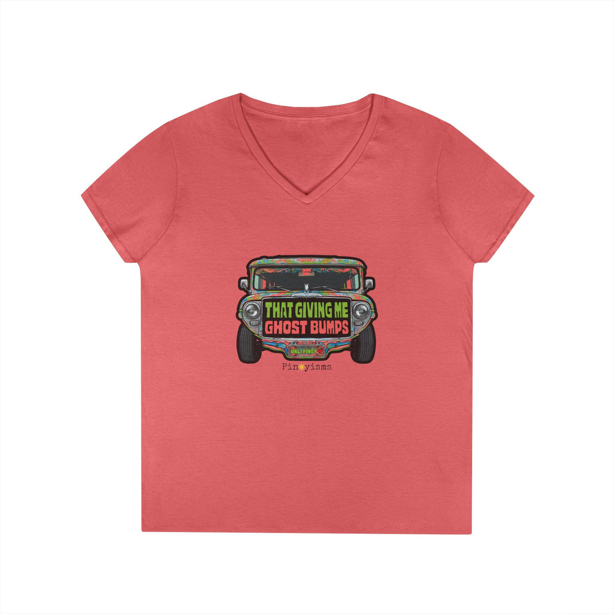 That Gives Me Ghost Bumps Jeepney V-neck Shirt