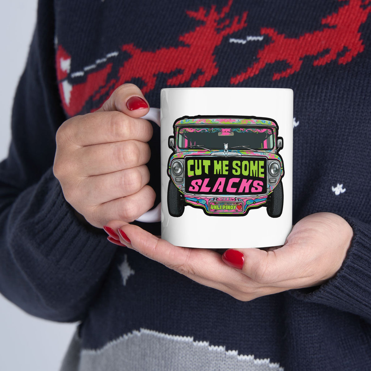 Cut Me Some Slacks Jeepney White Mug
