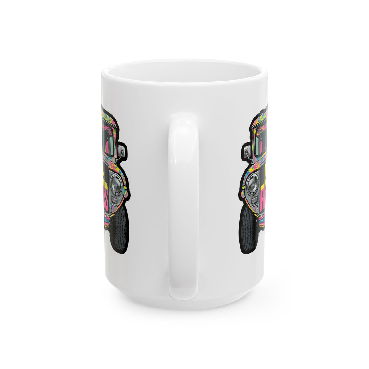 It's All Relatives Jeepney White Mug