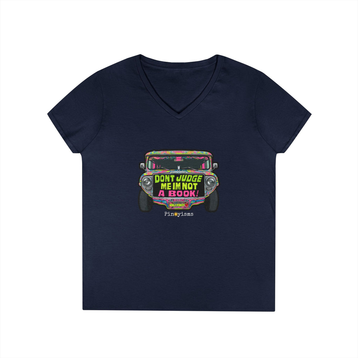 Don't Judge Me I'm Not A Book Jeepney V-Neck Shirt