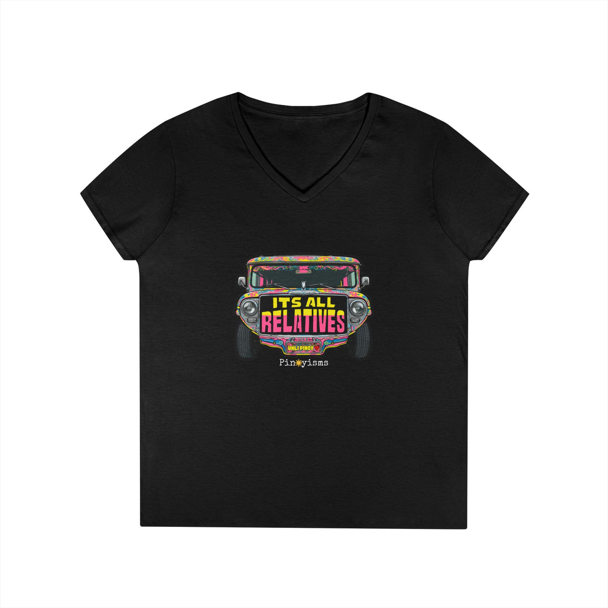 It's All Relatives Jeepney V-neck Shirt