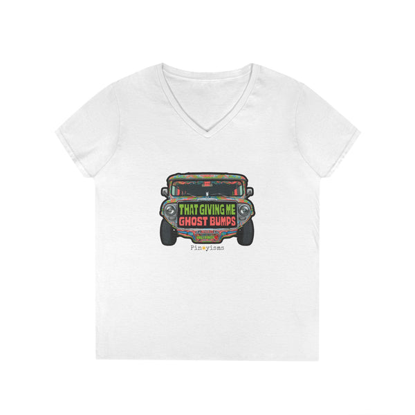 That Gives Me Ghost Bumps Jeepney V-neck Shirt
