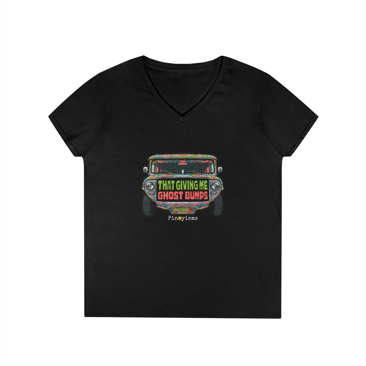 That Gives Me Ghost Bumps Jeepney V-neck Shirt