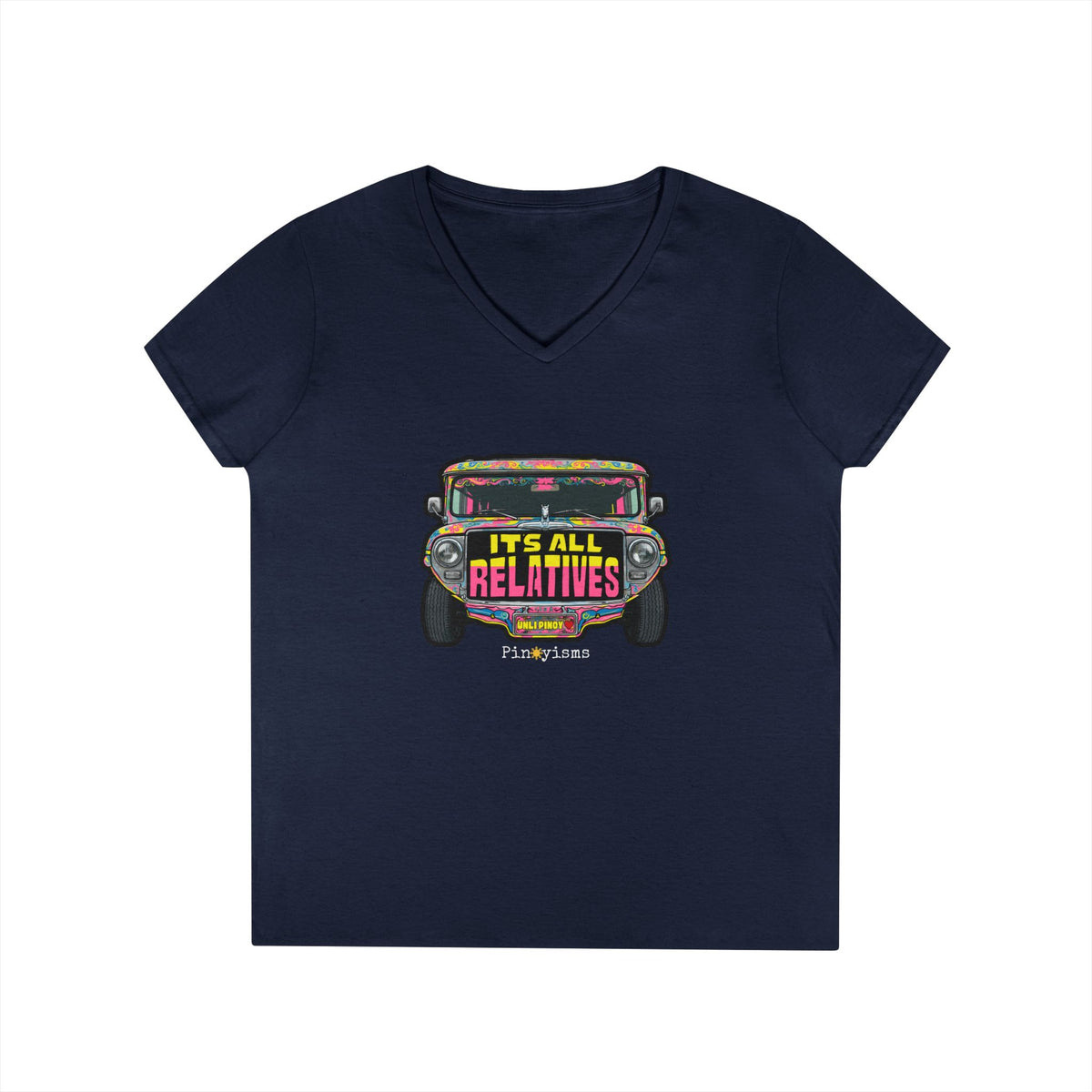 It's All Relatives Jeepney V-neck Shirt