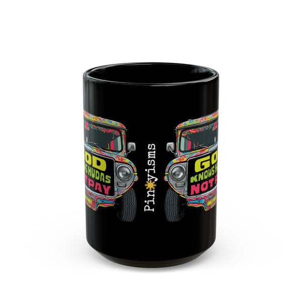 God Knows Judas Not Pay Jeepney Black Mug