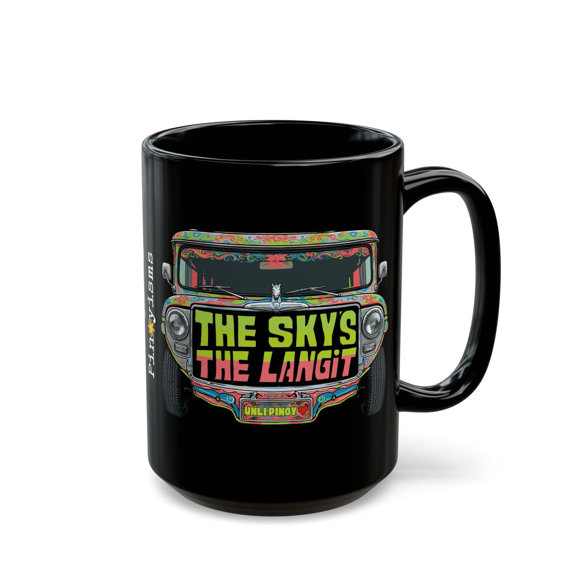 The Sky's the Langit Jeepney Black Mug