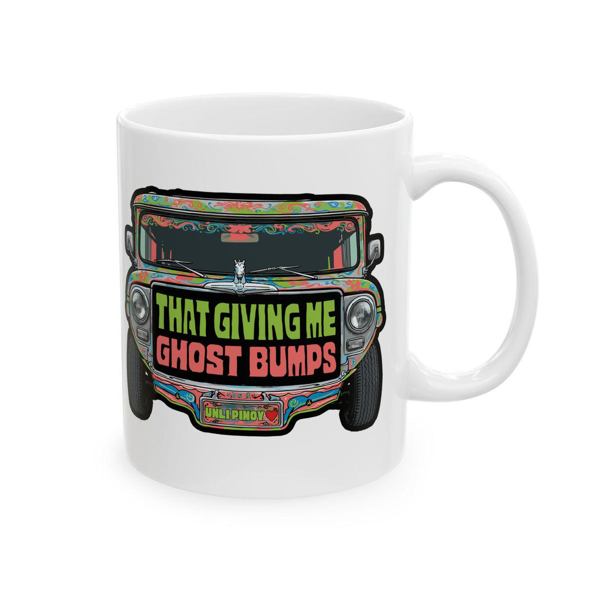 That Gives Me Ghost Bumps Jeepney White Mug
