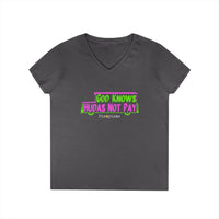 God Knows Hudas Not Pay V-Neck Shirt