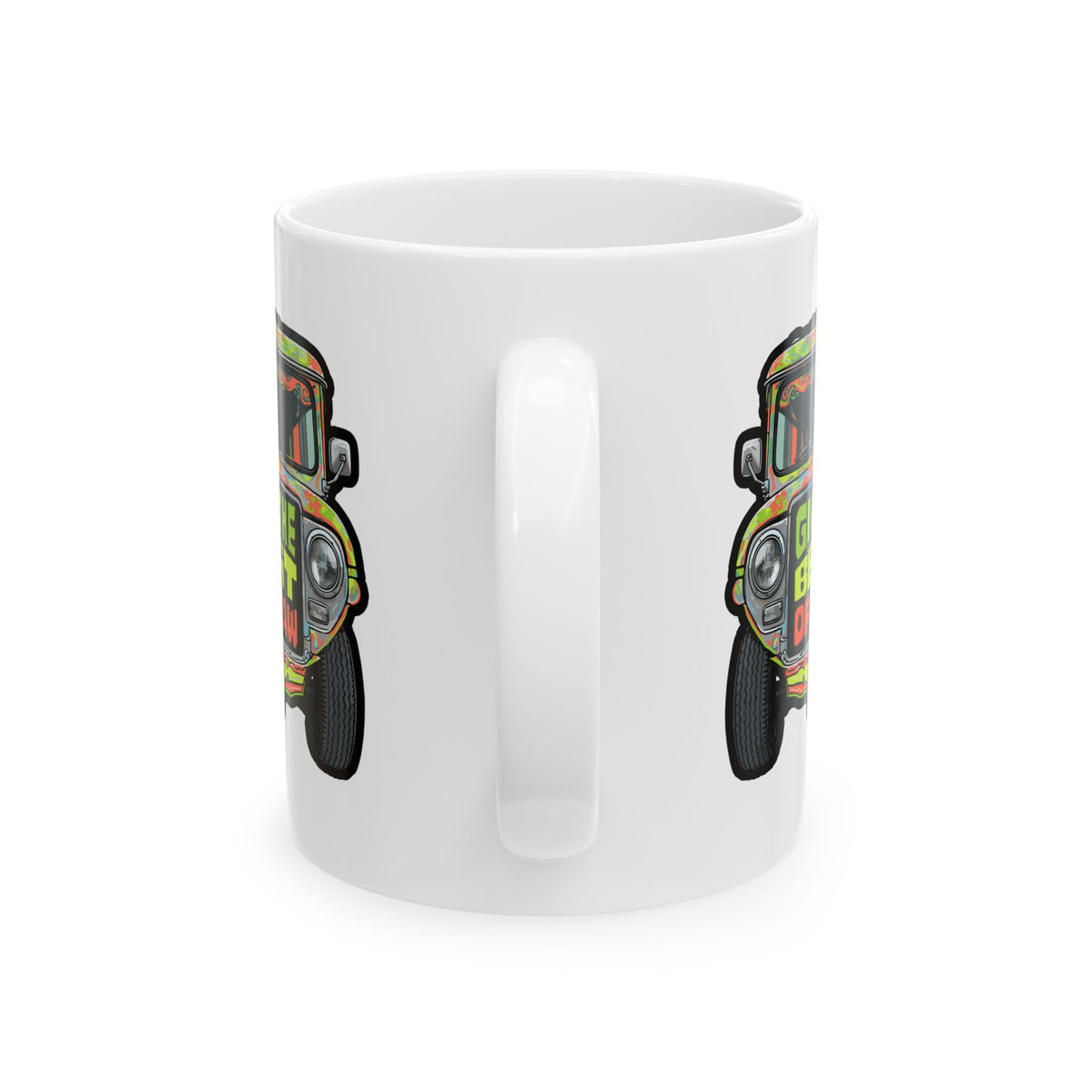 Give Me the Benefit of the Daw Jeepney White Mug