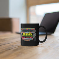 God Knows Judas Not Pay Jeepney Black Mug