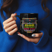 God Knows Judas Not Pay Jeepney Black Mug